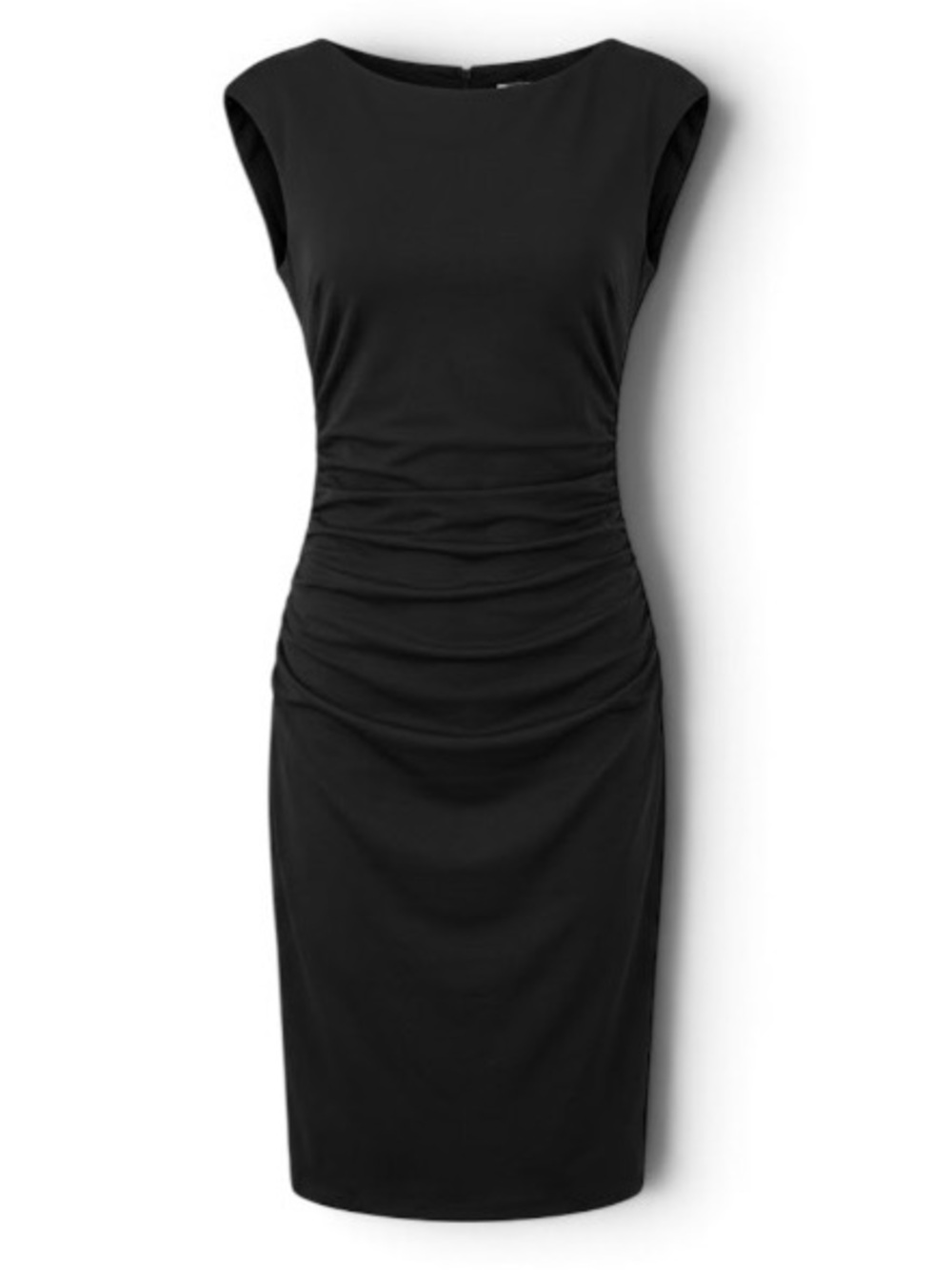 New Chelsea28 Black Ruched Midi Cocktail Dress Size Small Nordstrom